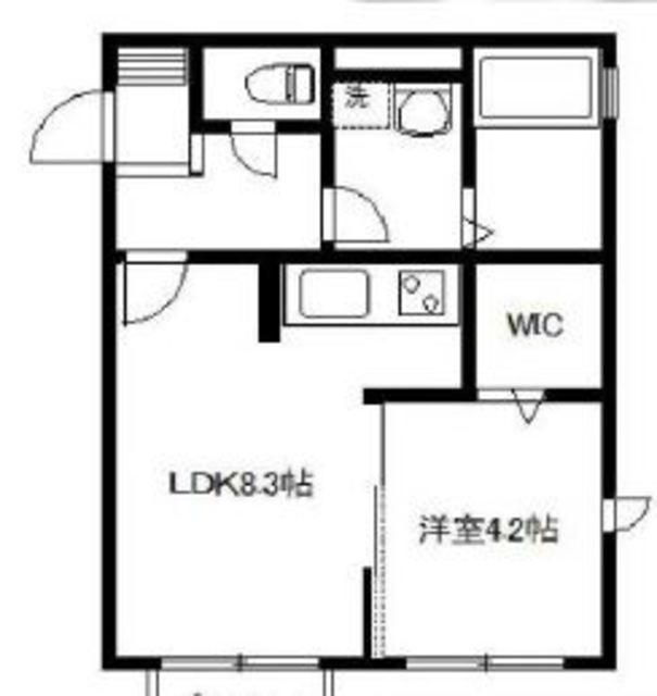 CHARMANT (1LDK/1階)の間取り写真