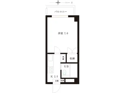 リシェール中野(1K/1階)の間取り写真