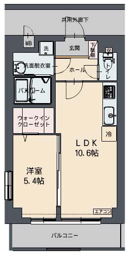 カンサレーション(1LDK/3階)の間取り写真