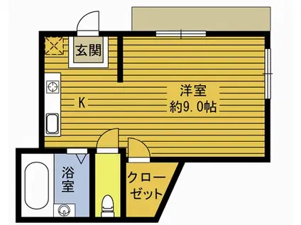 町田アパート(ワンルーム/1階)の間取り写真