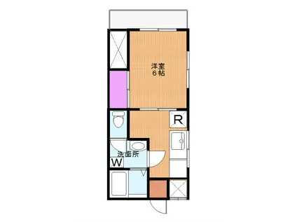 第一豊田コーポ(1DK/2階)の間取り写真