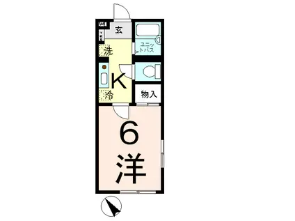 ヴィクトリー大蔵(1K/1階)の間取り写真