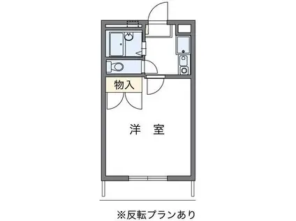 ＪＲ福塩線 横尾駅 徒歩13分 2階建 築28年(1K/1階)の間取り写真