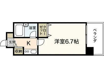 ダイアパレス昭和町(1K/3階)の間取り写真