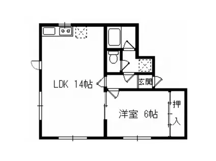 コーポあんじゅ(1LDK/2階)の間取り写真