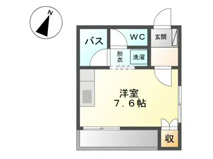 八事スチューデントビル(ワンルーム/4階)の間取り写真