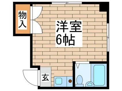 ウイスマ・タナカ(ワンルーム/3階)の間取り写真