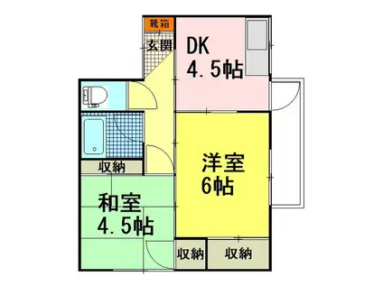 DO 戸根(1LDK/2階)の間取り写真