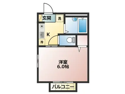 メゾンセンチュリオン日吉(1K/1階)の間取り写真