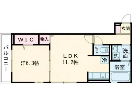 D-ROOM篠崎町(1LDK/3階)の間取り写真