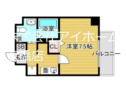ラフォーレ都島本通II(1K/4階)の間取り写真