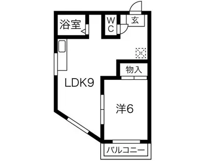 キャスモマンション(1LDK/3階)の間取り写真