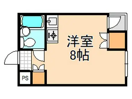 サンロイヤルAKI(ワンルーム/3階)の間取り写真