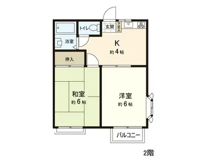 ステーションパーク松島(2K/2階)の間取り写真