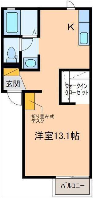 コータコート B(ワンルーム/2階)の間取り写真