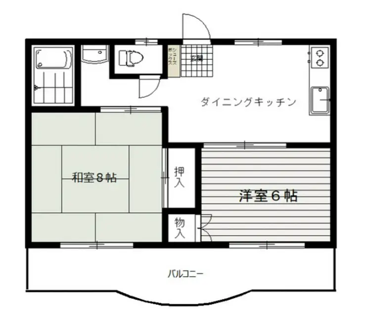 リバーサイド北野 3階階 間取り