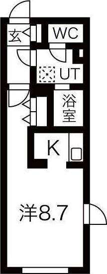 G VIVRE 岡崎駅前(1K/4階)の間取り写真