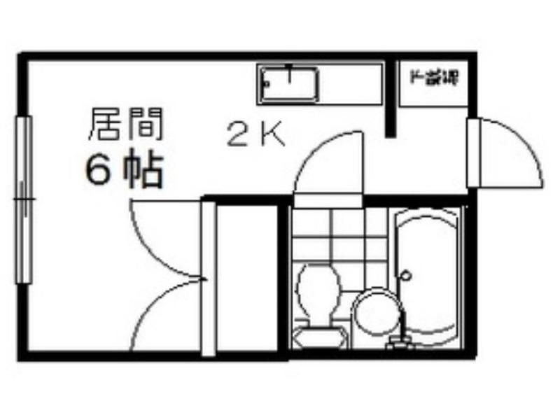 ラミテス白亜(1K/2階)の間取り写真