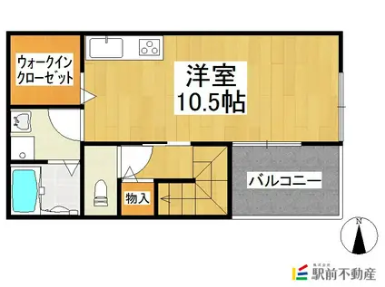 ベスパコート(ワンルーム/2階)の間取り写真