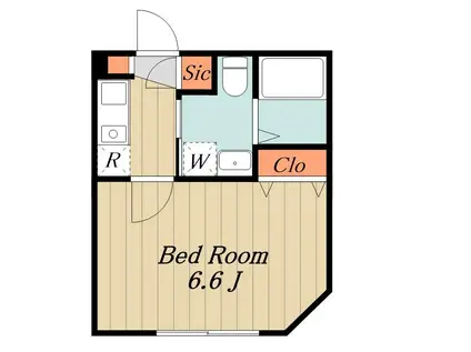 ルッソ西尾久(1K/1階)の間取り写真