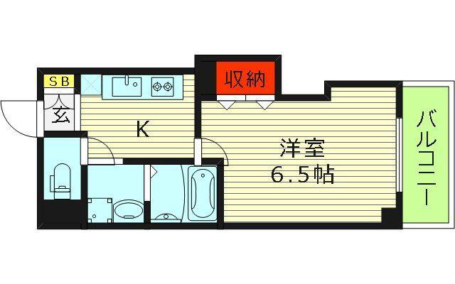 みおつくし城北(1K/2階)の間取り写真
