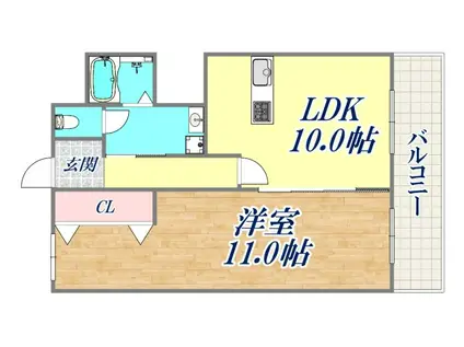 リアライズ高尾(1LDK/2階)の間取り写真