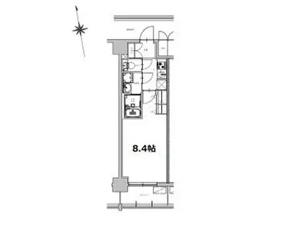 S-RESIDENCE今池BELETA12月契約限定キャ(1K/4階)の間取り写真