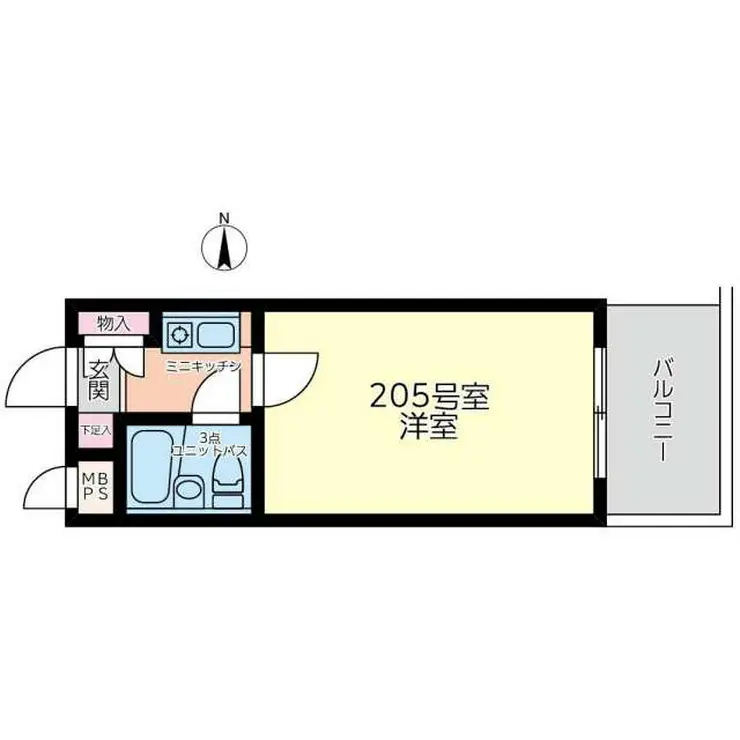ライオンズマンション白楽 2階階 間取り