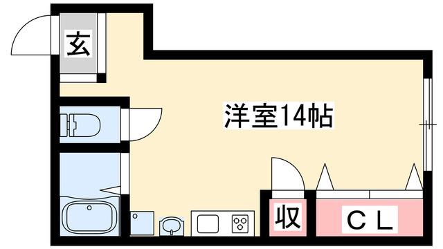 東山パ-クビル(1K/5階)の間取り写真