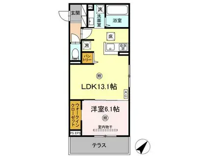 LUMIERE 33(1LDK/1階)の間取り写真