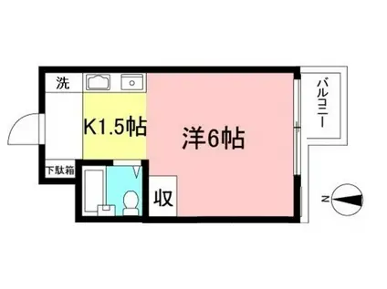 アーバンレジデンス(1K/1階)の間取り写真