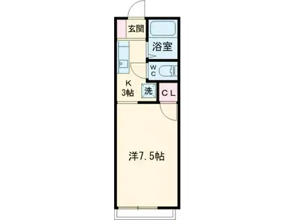 ファーストメゾン江戸橋(1K/1階)の間取り写真