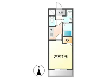 サリチェ八田(1K/4階)の間取り写真