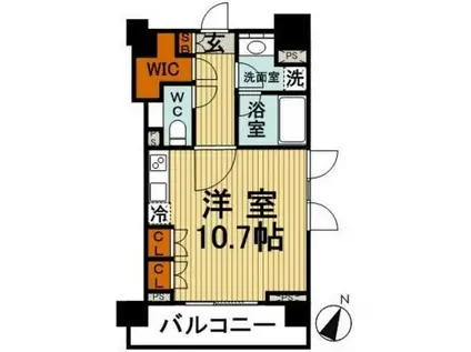 LASANTE 千駄木(ワンルーム/6階)の間取り写真