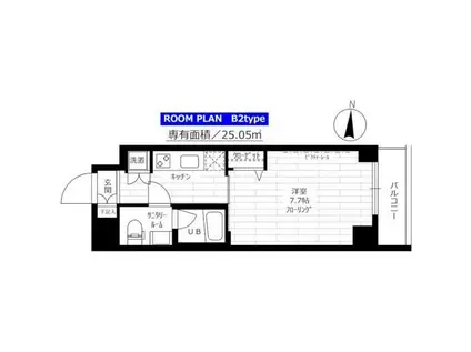 ステージファースト両国南アジールコート(1K/7階)の間取り写真