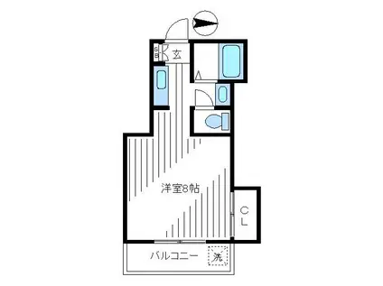 コンフォート石田(ワンルーム/3階)の間取り写真