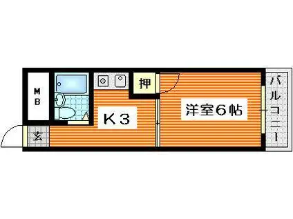 メゾンフォーレストII(1K/10階)の間取り写真