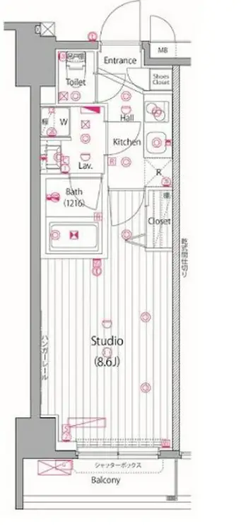 ガーラ・ヒルズ赤坂 1階階 間取り