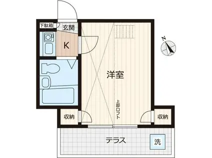 エイコウハイツA(1K/2階)の間取り写真