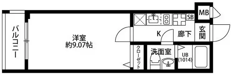 プレール・ドゥーク東中野 4階階 間取り