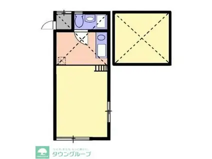 ビューパレス湘南小和田(ワンルーム/2階)の間取り写真