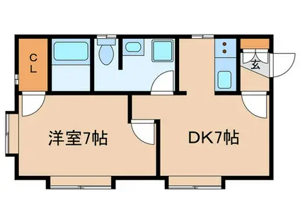 フラキナス・J・B(1DK/3階)の間取り写真