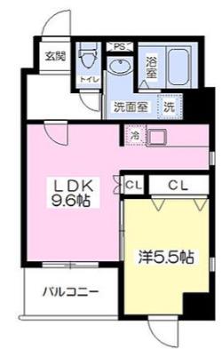 J-PLACE東町(1LDK/2階)の間取り写真