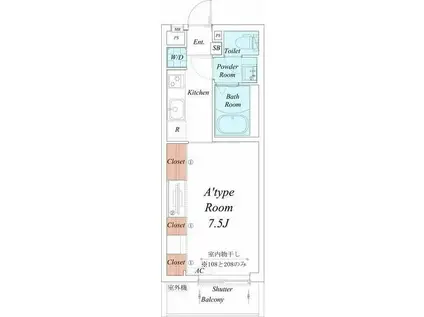 リブリ・JSN(1K/2階)の間取り写真