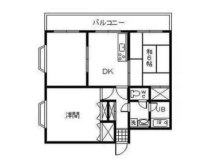 エクセルハイム(3DK/3階)の間取り写真