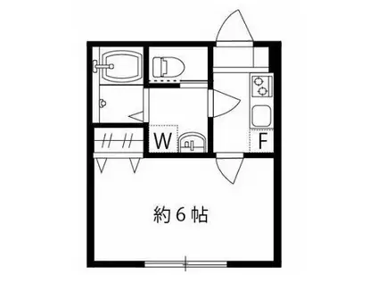ALANA HILL(1K/1階)の間取り写真