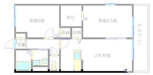 ローレルガーデン(2LDK/2階)の間取り写真