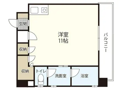 ヴェラーレ新大洲橋(ワンルーム/5階)の間取り写真