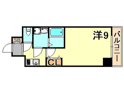 S-RESIDENCE神戸磯上通(1K/8階)の間取り写真