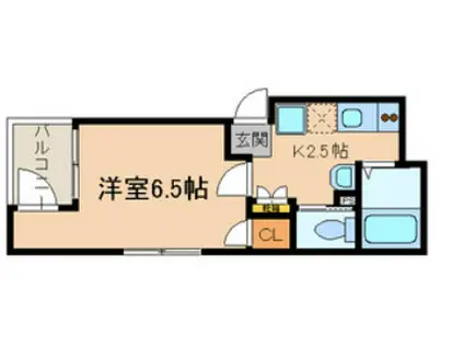 エステル木場(1K/2階)の間取り写真